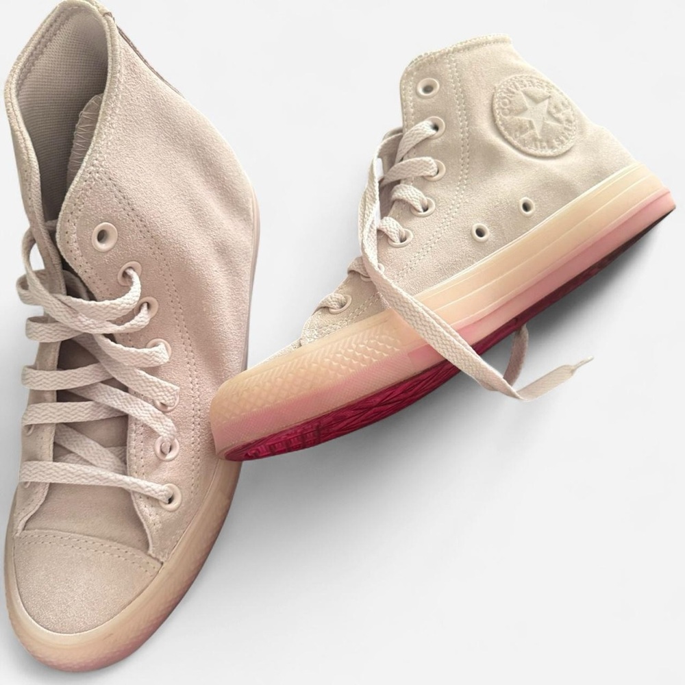Rare Pink Suede Converse High Tops